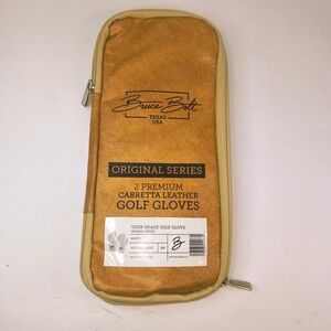 Bruce Bolt Original Series Golf Gloves 2-Pack White M/L Left Hand Cabretta NWT